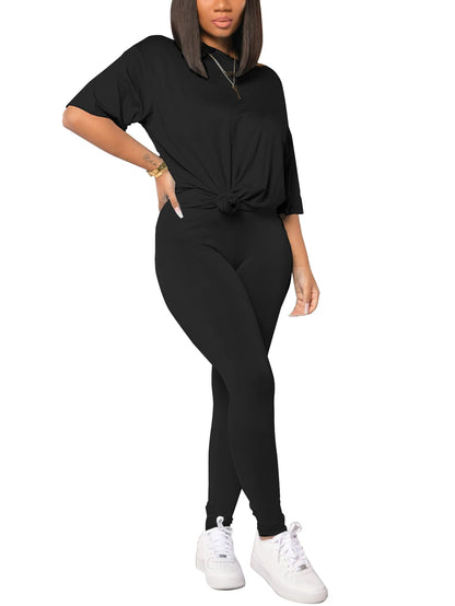 Women's Casual 2 Piece Outfits 2026 Sweatshirt and Sweatpant Jogger Sets Tracksuits