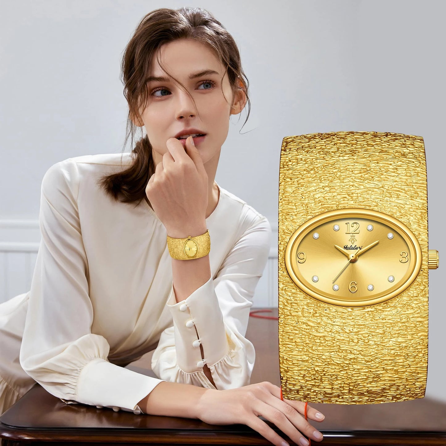 Women's Fashion Waterproof Sports Quartz Watch Bracelet with Retro Dial Luxury Party Gift Free Shipping