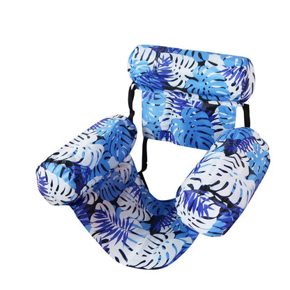 New Three Pipe Network Cloth Striped Inflatable Hammock For Summer Water Play And Entertainment, Thickened Mesh Water Float
