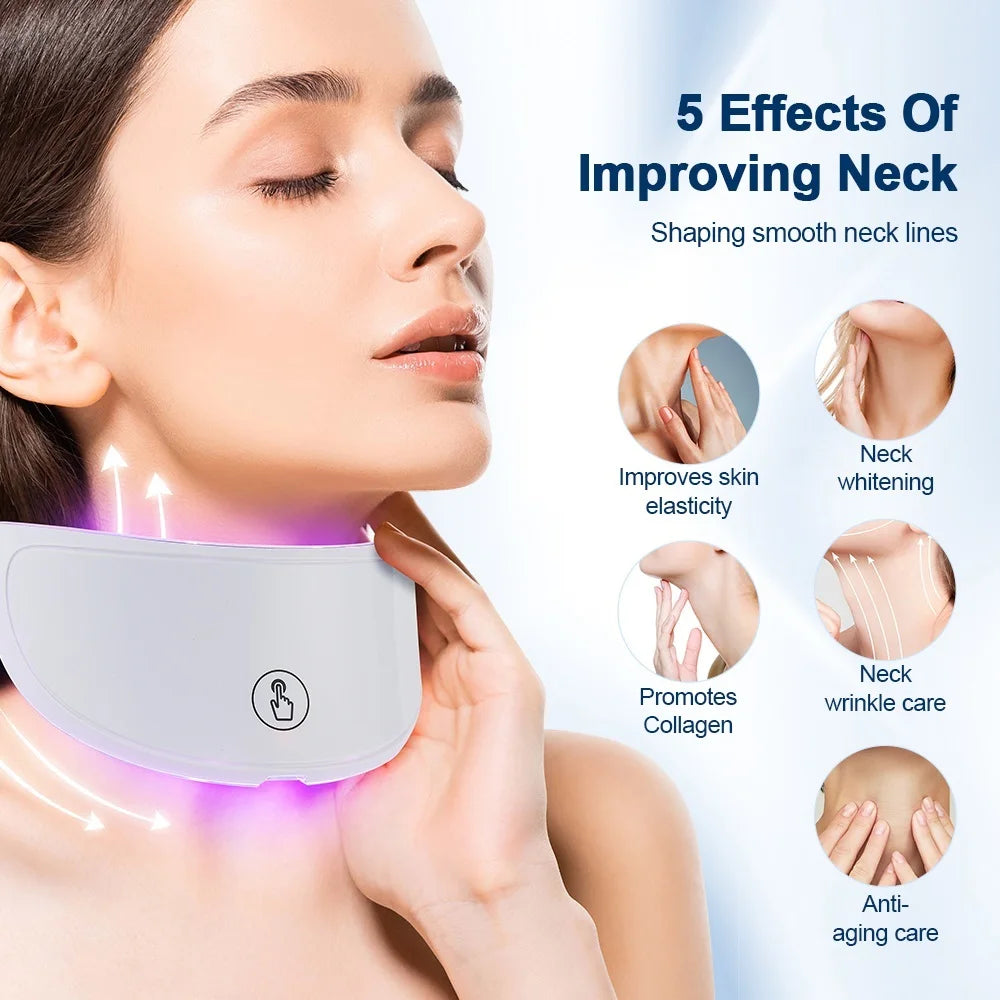 7 Colors Led Facial Mask With Neck Red Light