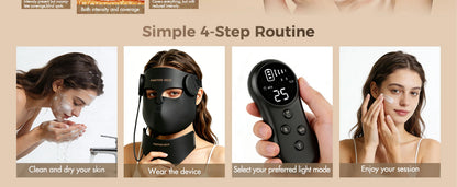 Red Light Therapy 8 Colors LED Face Mask with Neck Silicone Photon Infrared Therapy Mask for Reduce Wrinkle Acne Facial Care