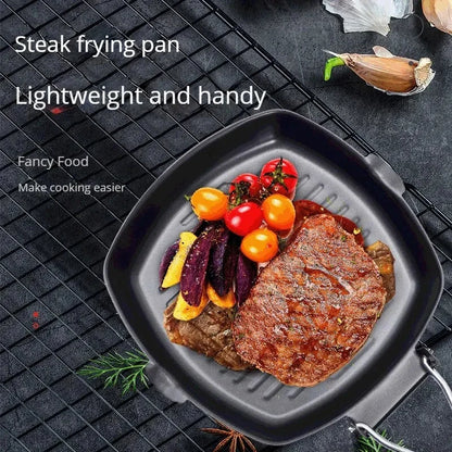 Frying Pan Picnic Grill Pan Anti-scald Wooden Handle Outdoor