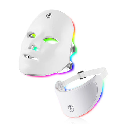 7 Colors Led Facial Mask With Neck Red Light
