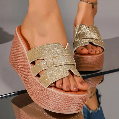 Luxury Gold Sandals Women 2026 Summer Brand Designer