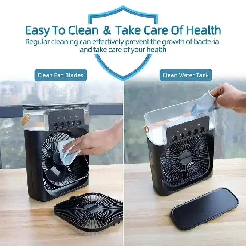 Night Light Portable Humidifier Air Adjustment Fan Office Home Fan