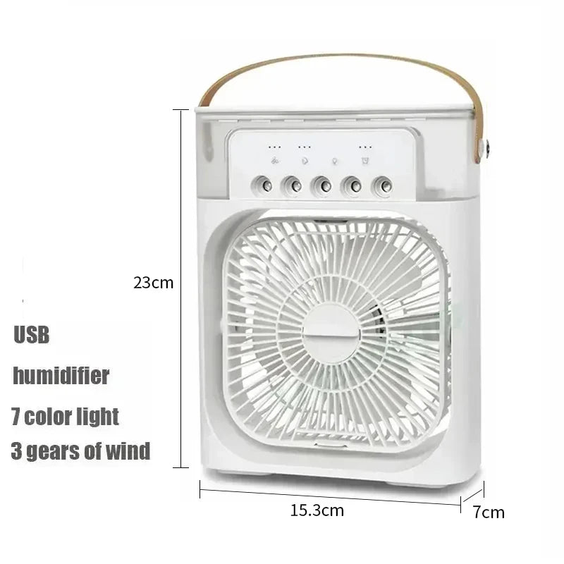 Night Light Portable Humidifier Air Adjustment Fan Office Home Fan