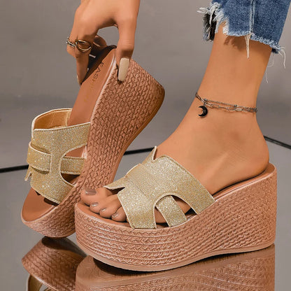 Luxury Gold Sandals Women 2026 Summer Brand Designer