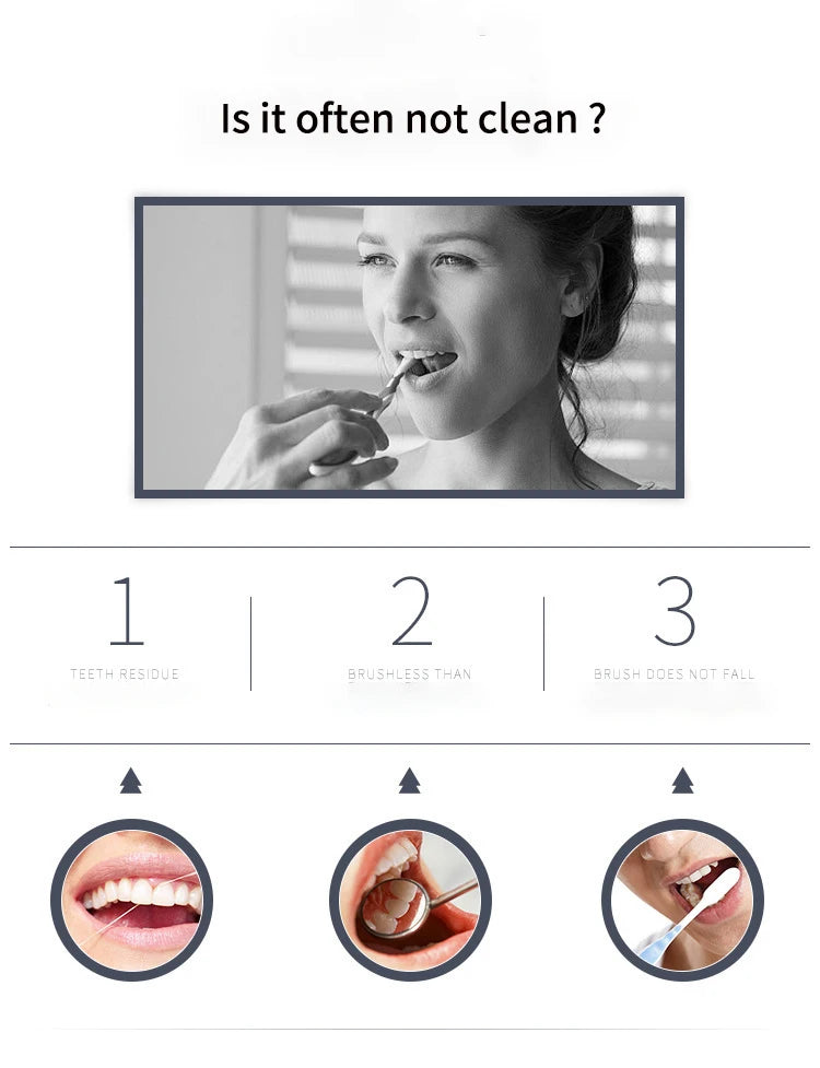 360 Degreed U Type Automatic Electric Toothbrush Rechargeable forAdults Ultrasonic Sonic Tooth Brushes Blue Light IPX7Waterproof