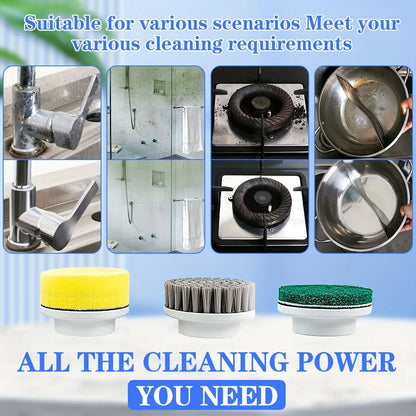 Electric Spin Scrubber With 5 Replaceable Brush Head