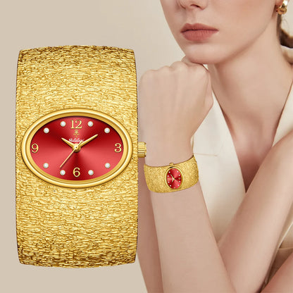 Women's Fashion Waterproof Sports Quartz Watch Bracelet with Retro Dial Luxury Party Gift Free Shipping