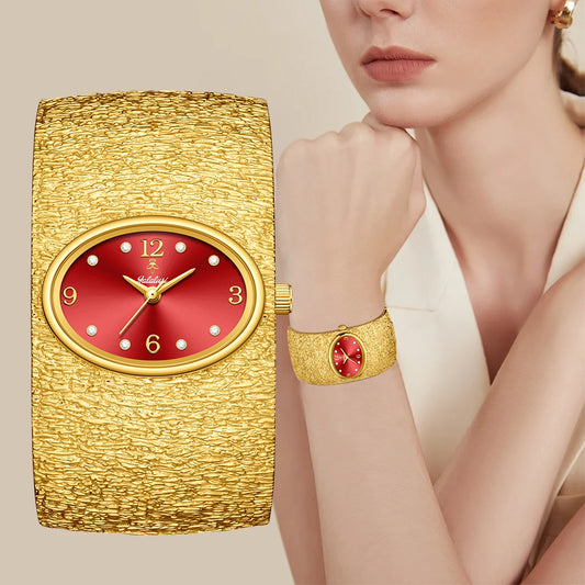 Women's Fashion Waterproof Sports Quartz Watch Bracelet with Retro Dial Luxury Party Gift Free Shipping