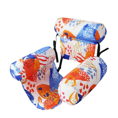 New Three Pipe Network Cloth Striped Inflatable Hammock For Summer Water Play And Entertainment, Thickened Mesh Water Float