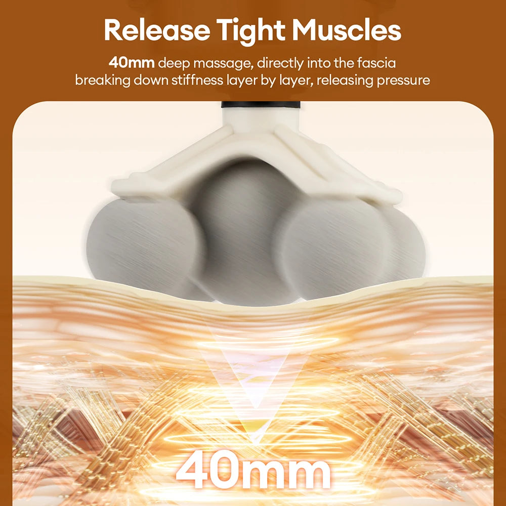 11-IN-1 Electric Massage Gun 99 Level Powerful Fascia Gun High-Frequency Vibration Body Massage Gun Arms Leg Muscle