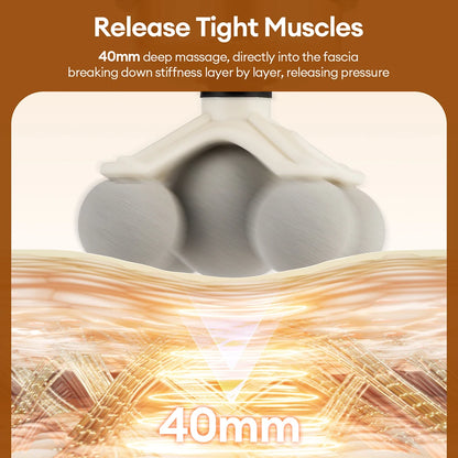 11-IN-1 Electric Massage Gun 99 Level Powerful Fascia Gun High-Frequency Vibration Body Massage Gun Arms Leg Muscle