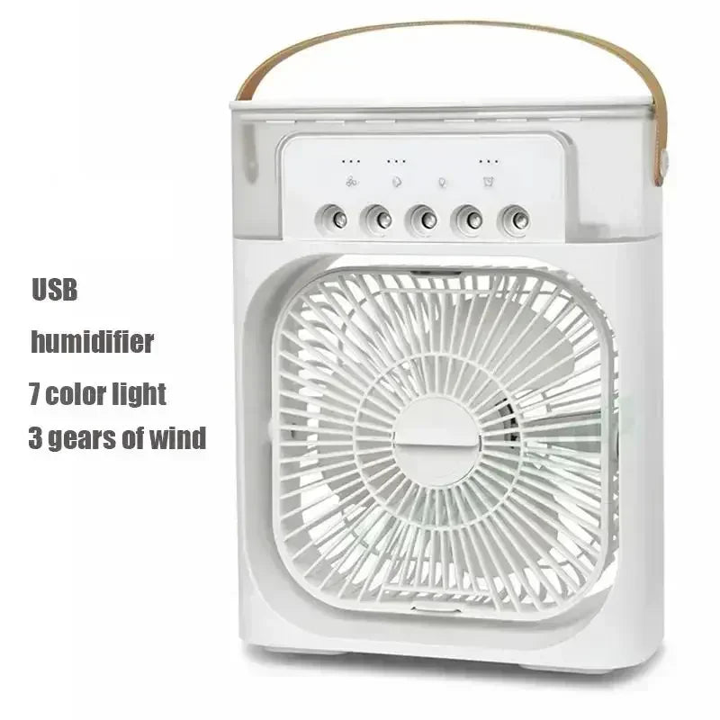 Night Light Portable Humidifier Air Adjustment Fan Office Home Fan