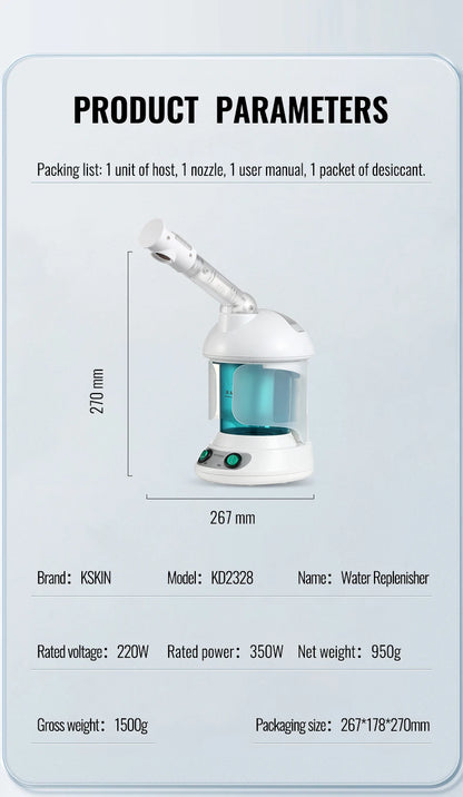 SKIN Custom Hot Sale Face Mist Spray Portable Facial Steamer For Face Professional Ionic Facial Steamer