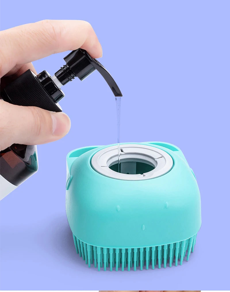 Cleaning Tool Comb Brush for Dog Can Pour Shampoo Dog Grooming Supplies