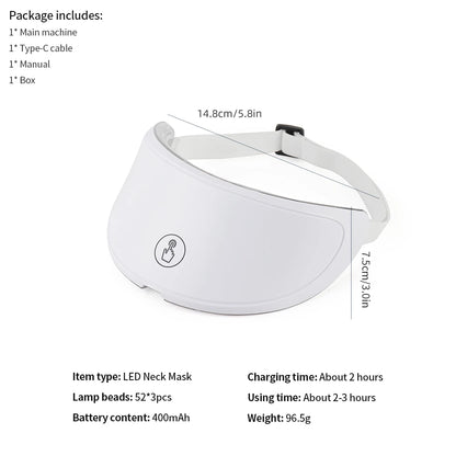 7 Colors Led Facial Mask With Neck Red Light