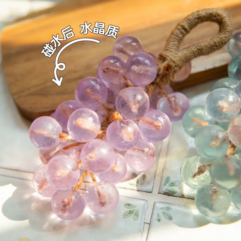 Crystal transparent grape air freshener soap, bathroom decoration, creative souvenir, 4 flavors for deodorizing and refreshing