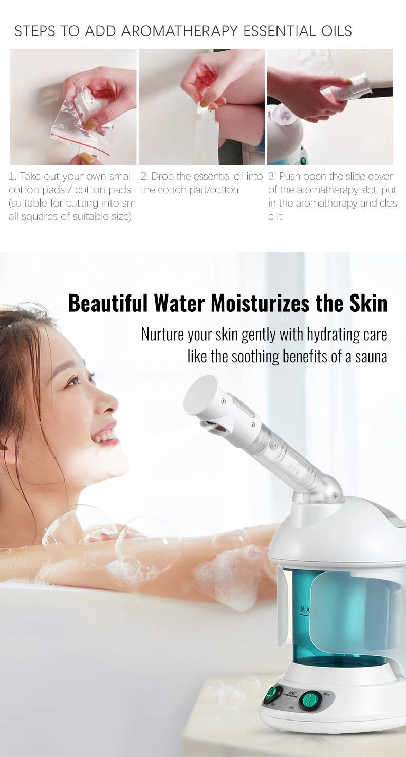 SKIN Custom Hot Sale Face Mist Spray Portable Facial Steamer For Face Professional Ionic Facial Steamer