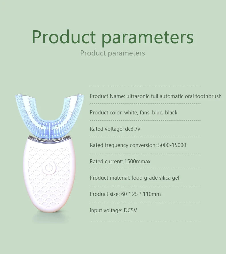 Toothbrush Automatic with USB Charge Waterproof Silicon Head for Oral Care