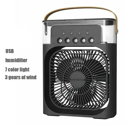 Night Light Portable Humidifier Air Adjustment Fan Office Home Fan