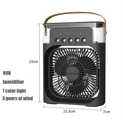 Night Light Portable Humidifier Air Adjustment Fan Office Home Fan