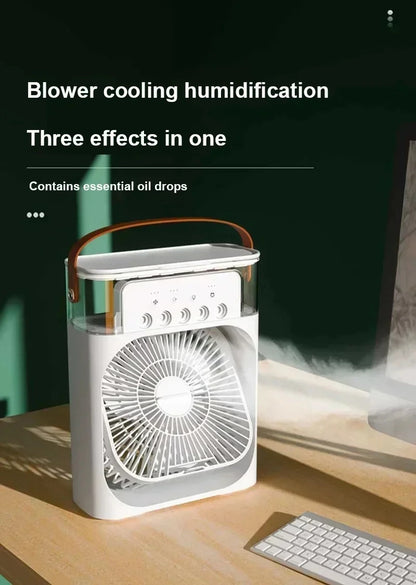 Night Light Portable Humidifier Air Adjustment Fan Office Home Fan