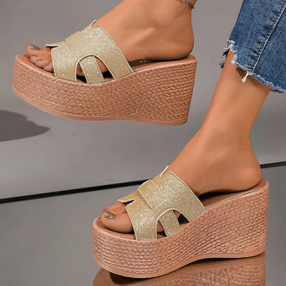 Luxury Gold Sandals Women 2026 Summer Brand Designer