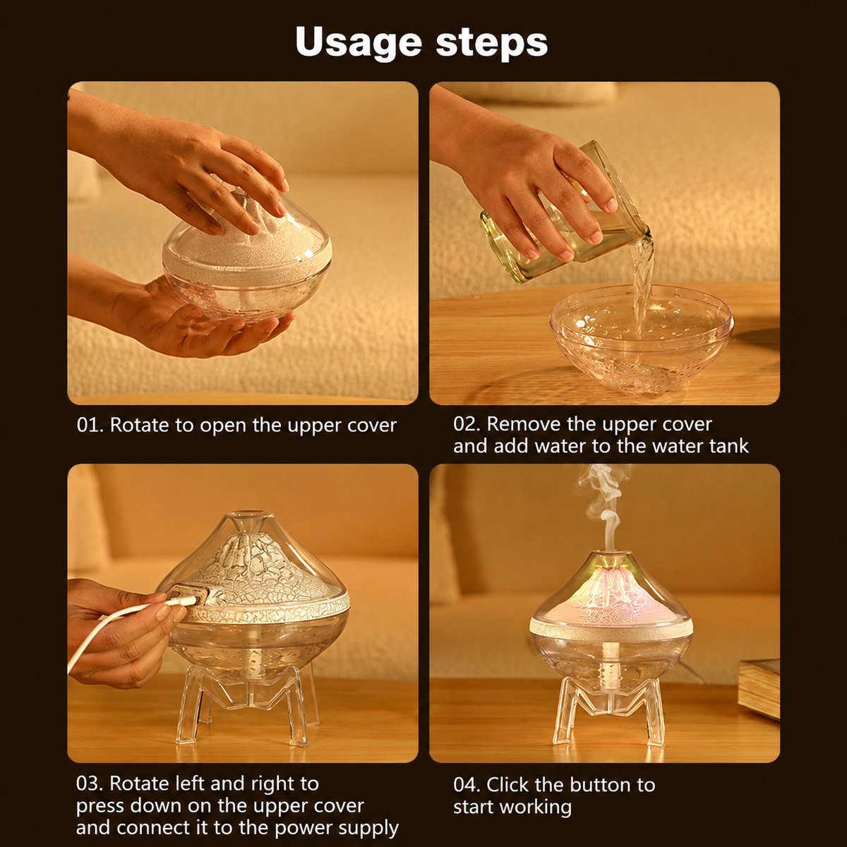 Volcano Lamp Humidifier