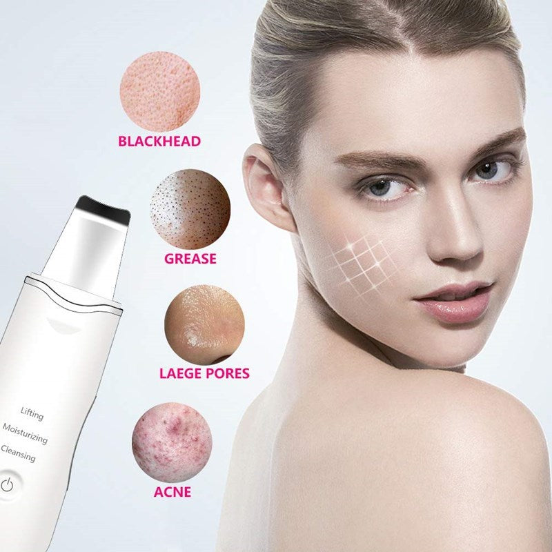 3-in-1 Ultrasonic Facial Skin Scrubber
