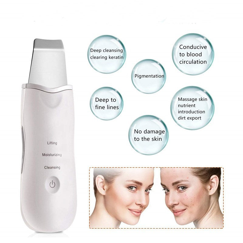 3-in-1 Ultrasonic Facial Skin Scrubber